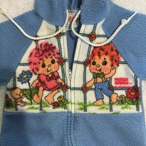 Vintage 1984 Hugga Bunch Blue Kids One Piece with Cartoon Design